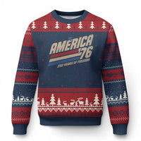 250th Anniversary USA America 76 Ugly Christmas Sweater 250 Years Of Freedom 1776 2026 Retro
