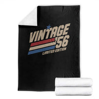 70th Birthday Throw Blanket Vintage 1956 70 Years Old Birthday USA Stripes