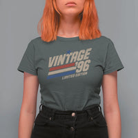 30th Birthday T Shirt For Women Vintage 1996 30 Years Old Birthday USA Stripes