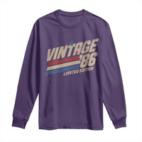 40th Birthday Long Sleeve Shirt Vintage 1986 40 Years Old Birthday USA Stripes