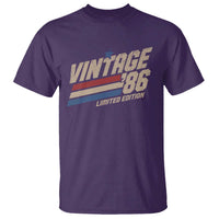 40th Birthday T Shirt Vintage 1986 40 Years Old Birthday USA Stripes