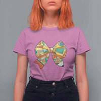 Funny Back To School T Shirt For Women Cute Coquettes School Supplies Bow First Day - Wonder Print Shop