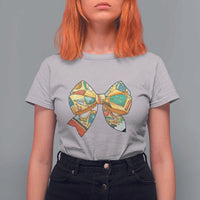 Funny Back To School T Shirt For Women Cute Coquettes School Supplies Bow First Day - Wonder Print Shop