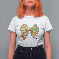 Funny Back To School T Shirt For Women Cute Coquettes School Supplies Bow First Day - Wonder Print Shop