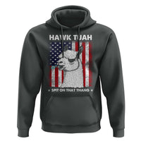 Funny Llama Hoodie Hawk Tuah Spit On That Thang American Flag - Wonder Print Shop