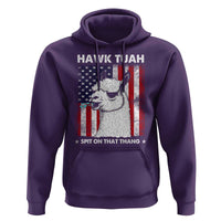 Funny Llama Hoodie Hawk Tuah Spit On That Thang American Flag - Wonder Print Shop