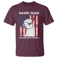 Funny Llama T Shirt Hawk Tuah Spit On That Thang American Flag - Wonder Print Shop
