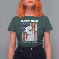 Funny Llama T Shirt For Women Hawk Tuah Spit On That Thang American Flag - Wonder Print Shop