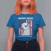 Funny Llama T Shirt For Women Hawk Tuah Spit On That Thang American Flag - Wonder Print Shop