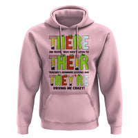 English Teacher Hoodie There Their They're Funny Grammar Lessons - Wonder Print Shop