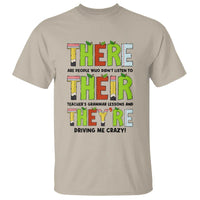 English Teacher T Shirt There Their They're Funny Grammar Lessons - Wonder Print Shop
