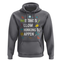 Math Teacher Hoodie Mistakes Allow Thinking To Happen Vintage Mathematical - Wonder Print Shop