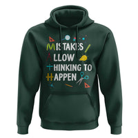 Math Teacher Hoodie Mistakes Allow Thinking To Happen Vintage Mathematical - Wonder Print Shop