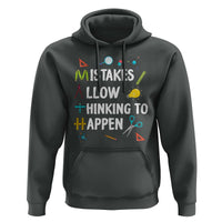 Math Teacher Hoodie Mistakes Allow Thinking To Happen Vintage Mathematical - Wonder Print Shop
