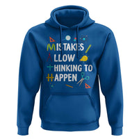 Math Teacher Hoodie Mistakes Allow Thinking To Happen Vintage Mathematical - Wonder Print Shop