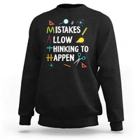 Math Teacher Sweatshirt Mistakes Allow Thinking To Happen Vintage Mathematical - Wonder Print Shop