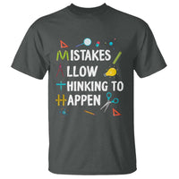 Math Teacher T Shirt Mistakes Allow Thinking To Happen Vintage Mathematical - Wonder Print Shop
