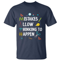Math Teacher T Shirt Mistakes Allow Thinking To Happen Vintage Mathematical - Wonder Print Shop