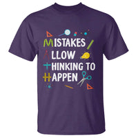 Math Teacher T Shirt Mistakes Allow Thinking To Happen Vintage Mathematical - Wonder Print Shop