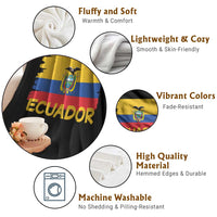 Ecuadorian Heritage Brushstroke Ecuador Flag Graphic Throw Blanket