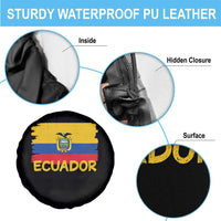 Ecuadorian Heritage Brushstroke Ecuador Flag Graphic Spare Tire Cover