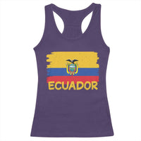 Ecuadorian Heritage Brushstroke Ecuador Flag Graphic Racerback Tank Top