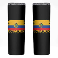 Ecuadorian Heritage Brushstroke Ecuador Flag Graphic Skinny Tumbler