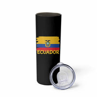 Ecuadorian Heritage Brushstroke Ecuador Flag Graphic Skinny Tumbler