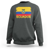 Ecuadorian Heritage Brushstroke Ecuador Flag Graphic Sweatshirt