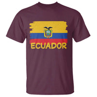 Ecuadorian Heritage Brushstroke Ecuador Flag Graphic T Shirt