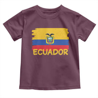 Ecuadorian Heritage Brushstroke Ecuador Flag Graphic Toddler T Shirt