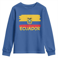 Ecuadorian Heritage Brushstroke Ecuador Flag Graphic Youth Sweatshirt