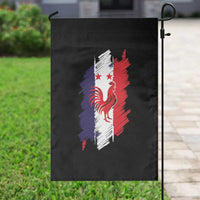France Gallic Rooster Football Two Stars Brushstroke French Flag Graphic Garden Flag