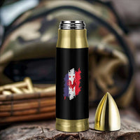 France Gallic Rooster Football Two Stars Brushstroke French Flag Graphic Bullet Tumbler