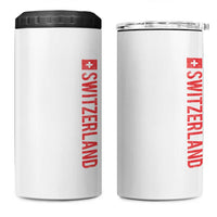 Switzerland Heritage Vintage Swiss Flag Schweiz 4 in 1 Can Cooler Tumbler