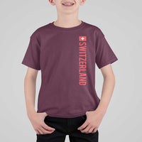 Switzerland Heritage Vintage Swiss Flag Schweiz T Shirt For Kid