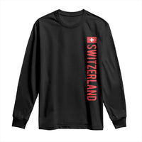Switzerland Heritage Vintage Swiss Flag Schweiz Long Sleeve Shirt