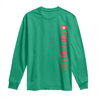 Switzerland Heritage Vintage Swiss Flag Schweiz Long Sleeve Shirt