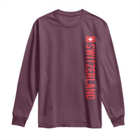 Switzerland Heritage Vintage Swiss Flag Schweiz Long Sleeve Shirt