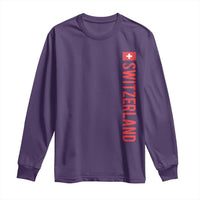 Switzerland Heritage Vintage Swiss Flag Schweiz Long Sleeve Shirt