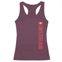 Switzerland Heritage Vintage Swiss Flag Schweiz Racerback Tank Top