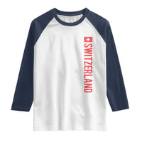 Switzerland Heritage Vintage Swiss Flag Schweiz Raglan Shirt
