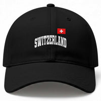 Switzerland Sports Throwback Design Baseball Cap Vintage Swiss Flag Soccer Jersey Style