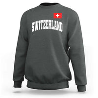 Switzerland Sports Throwback Design Sweatshirt Vintage Swiss Flag Soccer Jersey Style