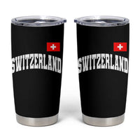 Switzerland Sports Throwback Design Tumbler Cup Vintage Swiss Flag Soccer Jersey Style