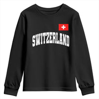 Switzerland Sports Throwback Design Youth Sweatshirt Vintage Swiss Flag Soccer Jersey Style