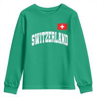 Switzerland Sports Throwback Design Youth Sweatshirt Vintage Swiss Flag Soccer Jersey Style