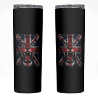 Union Jack Flag Lion Face UK British Great Britain Skinny Tumbler