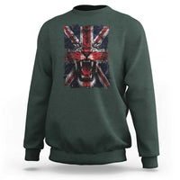 Union Jack Flag Lion Face UK British Great Britain Sweatshirt