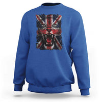 Union Jack Flag Lion Face UK British Great Britain Sweatshirt